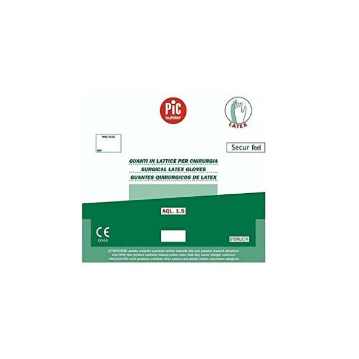 Pic Secur Feel Guanti Chirurgici in Lattice Senza Polvere Misura 7