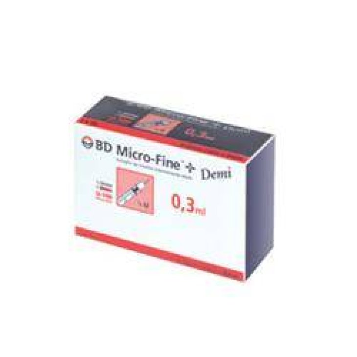 Corman Siringa per insulina Demi 0,3 ml Ago Gauge 30 8mm 30 pezzi