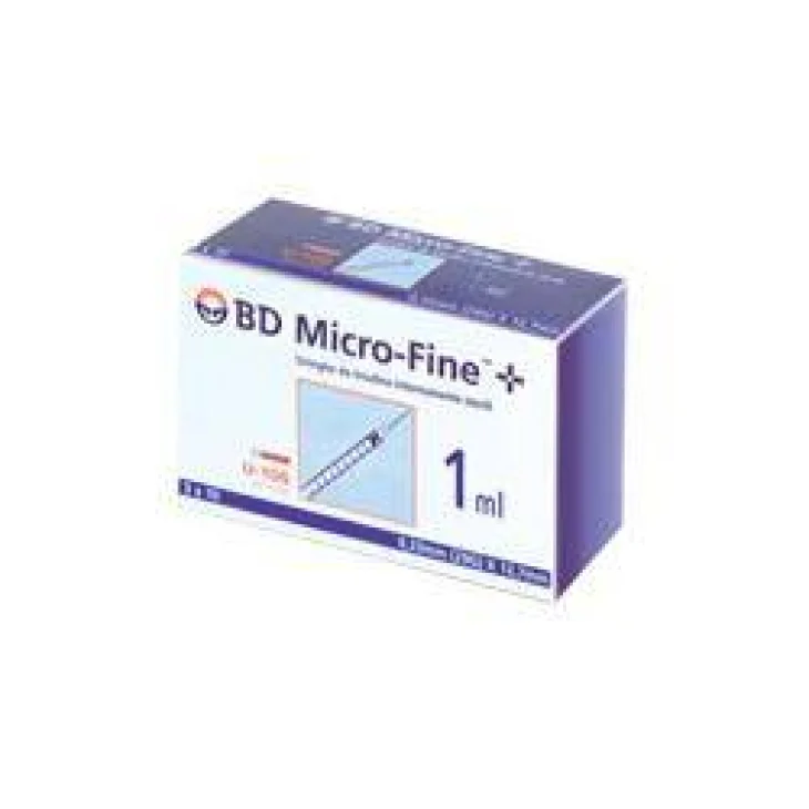 Siringa per Insulina Becton Dickinson 1 ml 100 UI Ago 29 Gauge 30 Pezzi