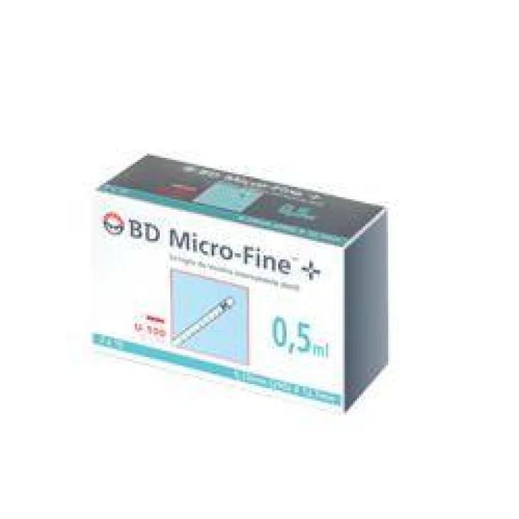 Becton Dickinson 100 UI Ago Gauge 2930 Siringa d'insulina 0,5 ml