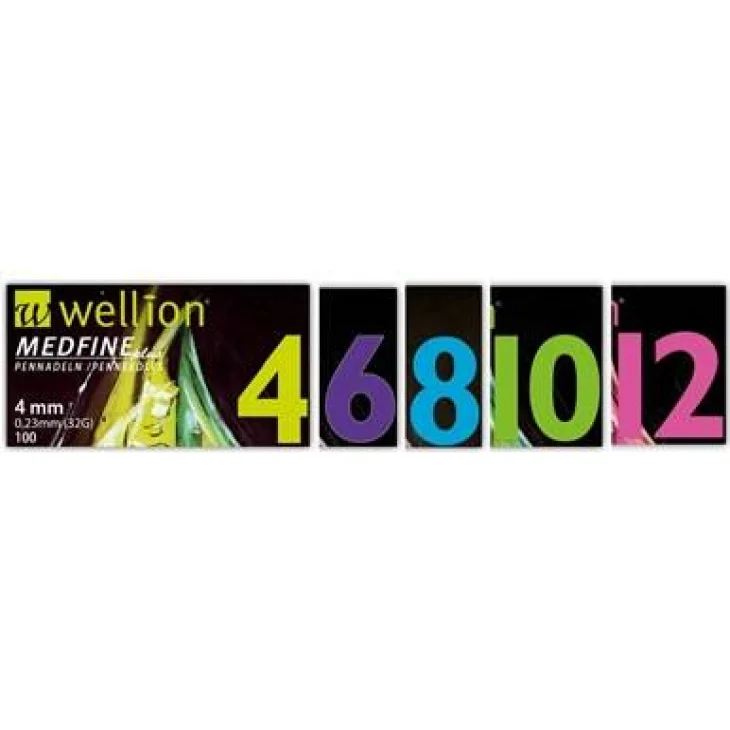 AGO PER PENNA DA INSULINA WELLION MEDFINE PLUS 6 31 GAUGE LUNGHEZZA 6 MM 100 PEZZI