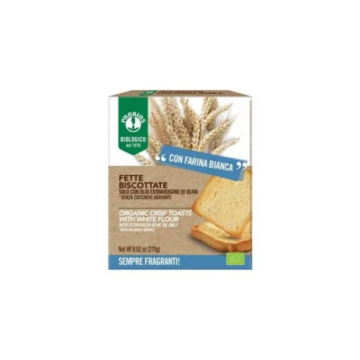 Probios Fette Biscottate di Farina Bianca Senza Zucchero 270 g