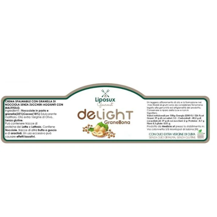 Liposuxten Delight Crema Proteica Spalmabile Granellona 250 g