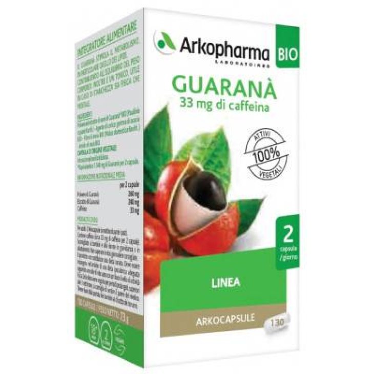 Arkopharma Arkocapsule Guarana' Bio Integratore per il Metabolismo 130 Capsule
