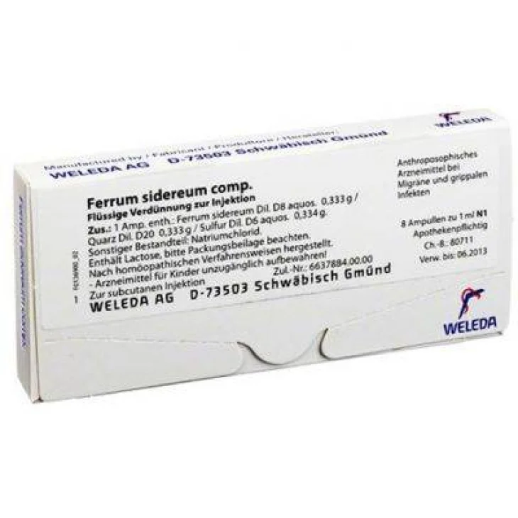 WELEDA FERRUM SIDEREUM D10 PANK D6 8 FIALE DA 1 ML L'UNO
