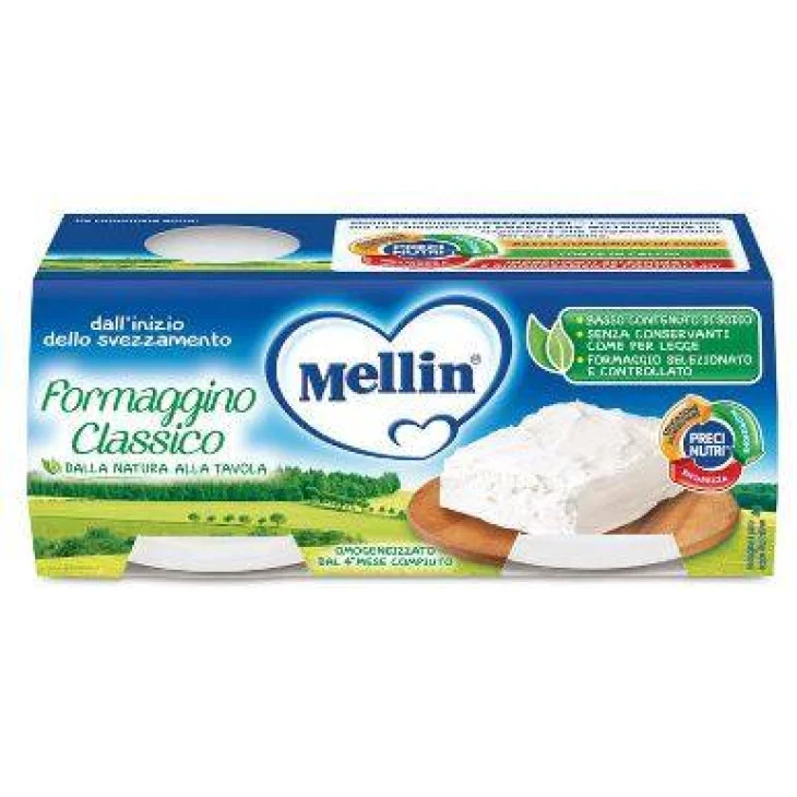 Mellin Omogeneizzato di Formaggino Classico 2x80 g