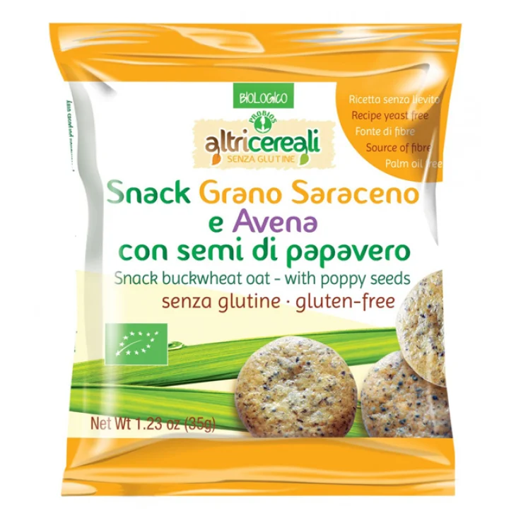 ALTRICEREALI SNACK SARACENO E AVENA CON SEMI DI PAPAVERO 35G
