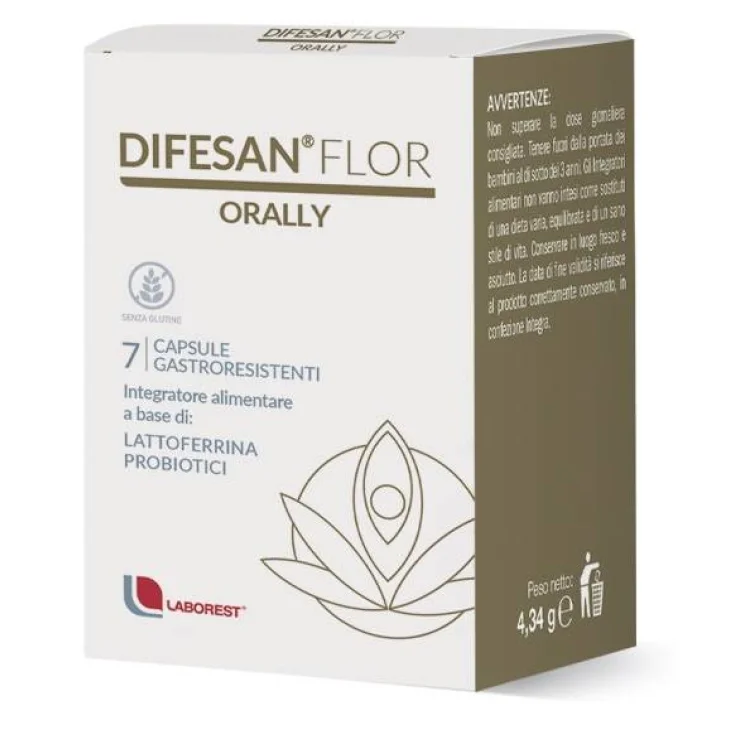 Difesan Flor Orally per l'equilibrio della flora batterica 7 Capsule