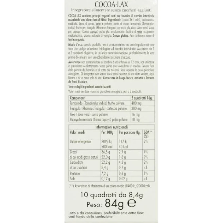 Cocoa Lax Integratore per il Transito Intestinale 86 g