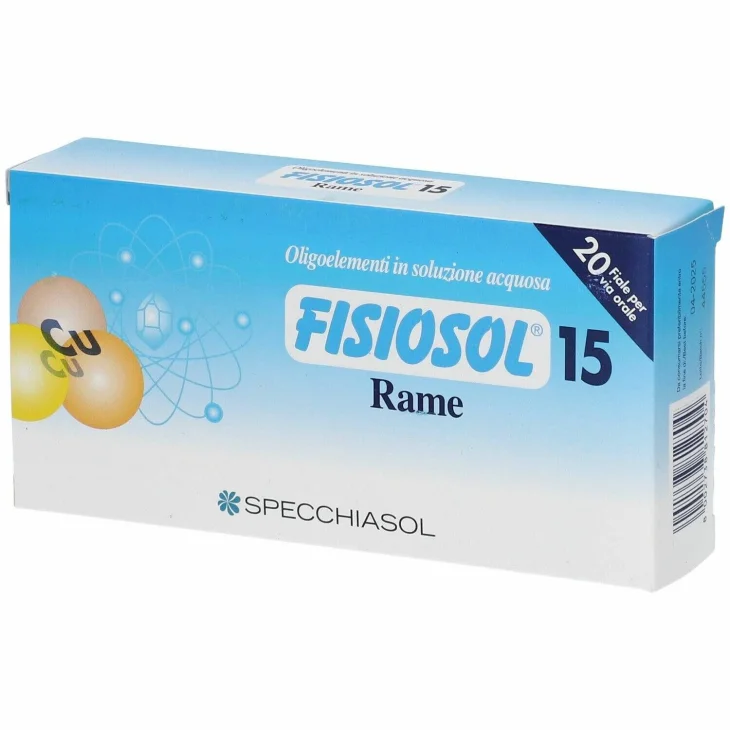 Specchiasol Fisiosol 15 Rame per il benessere respiratorio 20 fiale