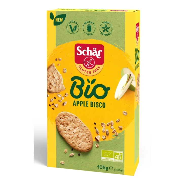 Schar Bio Apple Biscotti alla Mela Senza Glutine 105 g