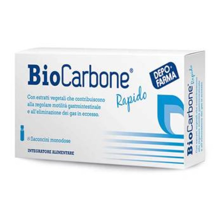 BioCarbone Rapido Integratore purificante dell'organismo 8 Flaconcini