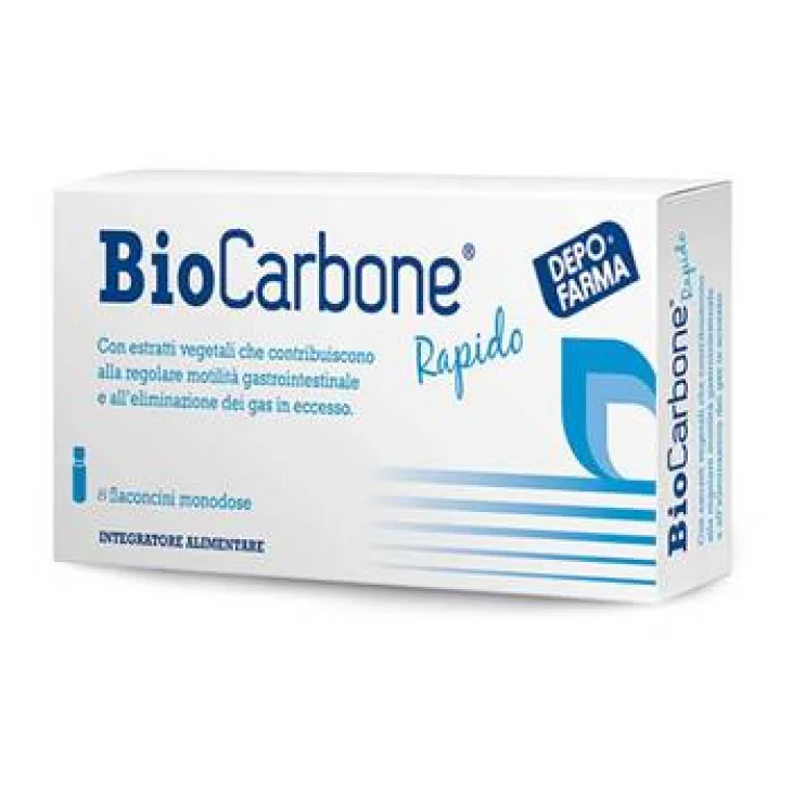 BioCarbone Rapido Integratore purificante dell'organismo 8 Flaconcini