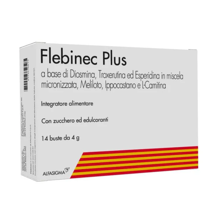 Flebinec Plus Integratore per la circolazione venosa 14 Bustine x 4 g