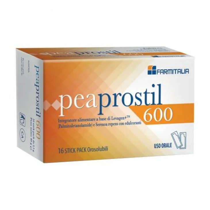 Peaprostil 600 Integratore per il benessere delle vie urinarie 16 Stick Pack Orosolubili