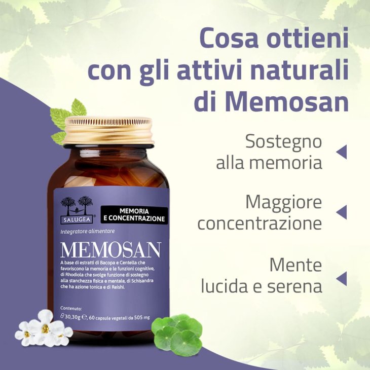 Salugea Memosan Tonico ed energizzante 60 Capsule
