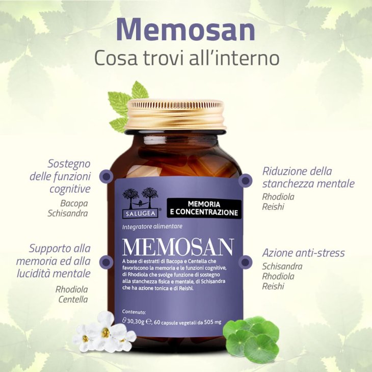 Salugea Memosan Tonico ed energizzante 60 Capsule