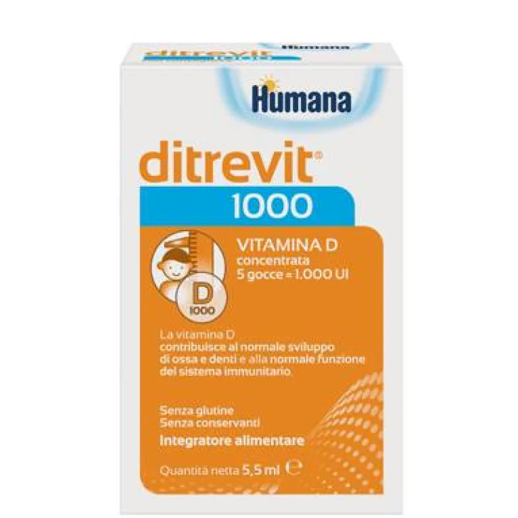 Humana Ditrevit 1000 Integratore di vitamina D 5,5 ml