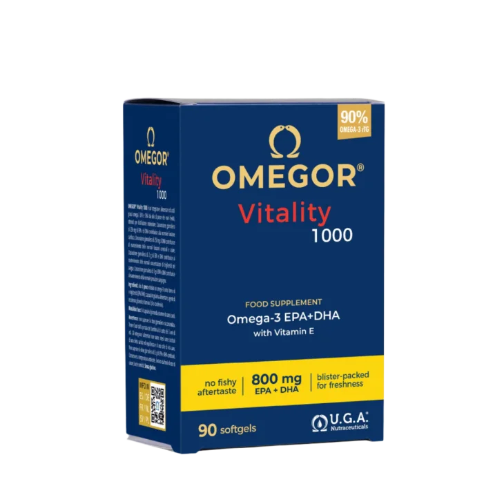 UGA Nutraceuticals Omegor Vitality 1000 per la funzione cardiaca e visiva 90 Capsule