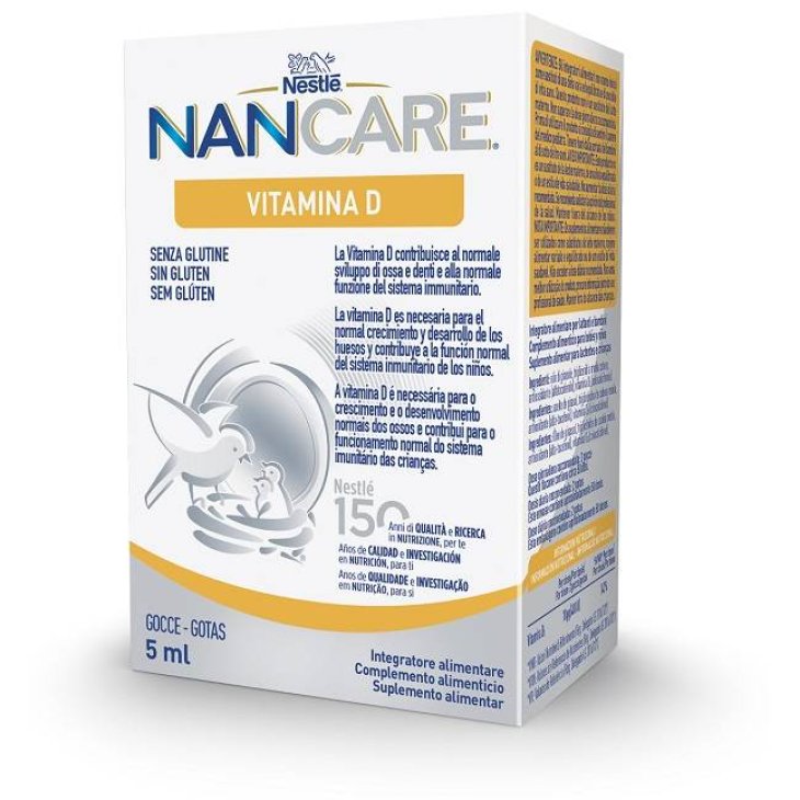 Nestlè Nancare Vitamina D Integratore lattanti per ossa e denti 5 ml