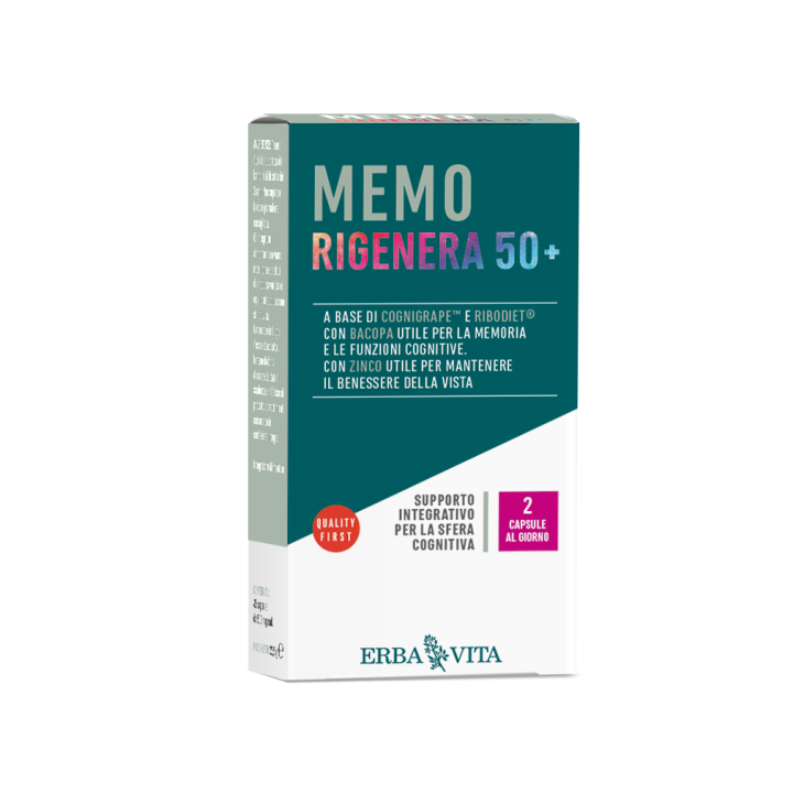 Erba Vita Memo Rigenera 50+ Integratore per la Sfera Cognitiva 45 capsule