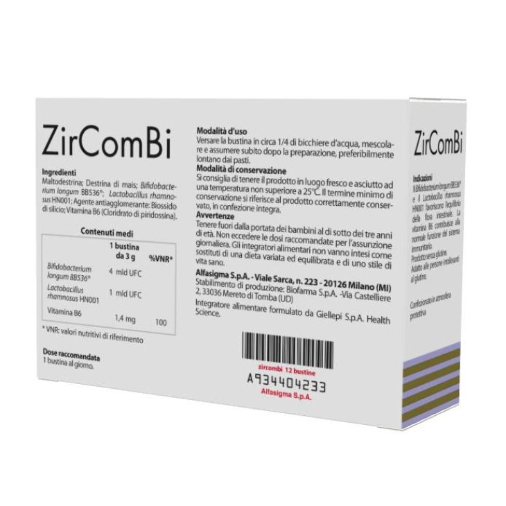 Alfasigma Zircombi Integratore Fermenti Lattici 1,5g 12 Bustine
