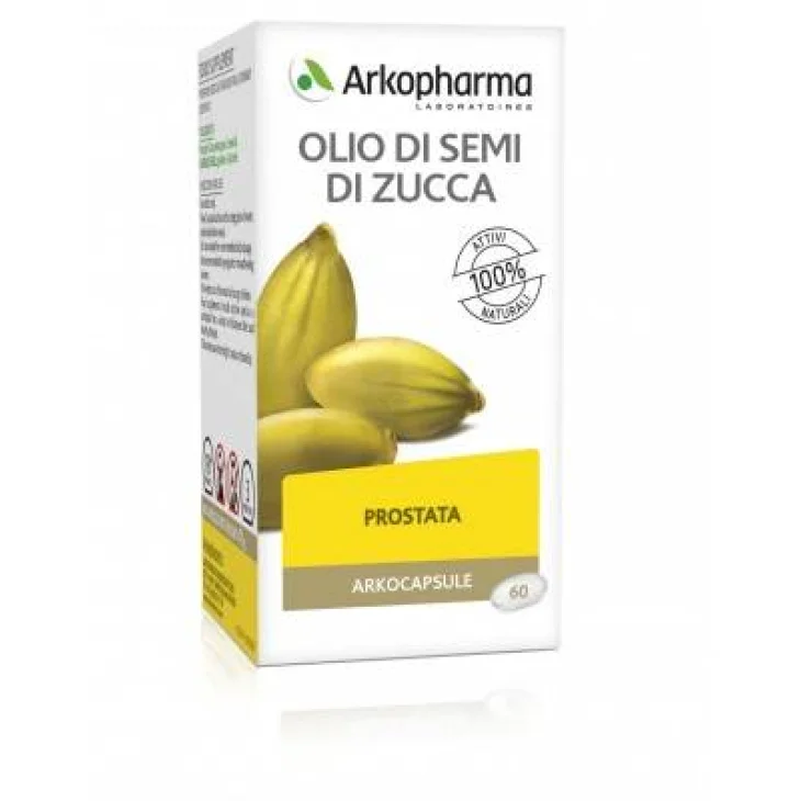 Arkopharma Arkocapsule Olio Semi Zucca Integratore per benessere vie urinarie 60 Capsule