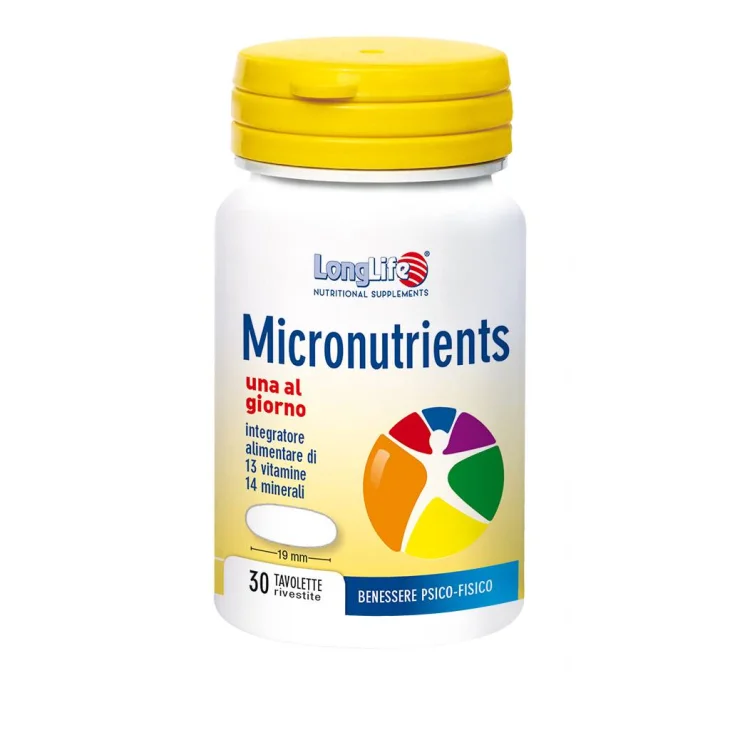 Longlife Micronutrients Integratore Multivitaminico-Minerale 30 tavolette