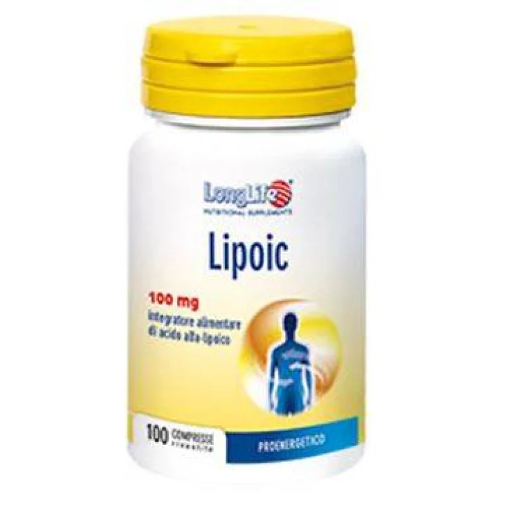 Longlife Lipoic 100 MG Integratore Antiossidante 100 capsule