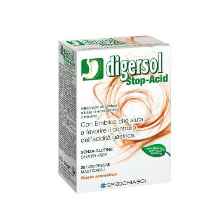 Specchiasol Digersol Stop-Acid Integratore acidità gastrica 20 Compresse