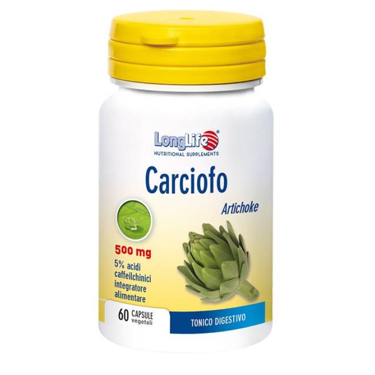 Longlife Carciofo 500 mg Integratore per benessere intestinale 60 Capsule Vegetali