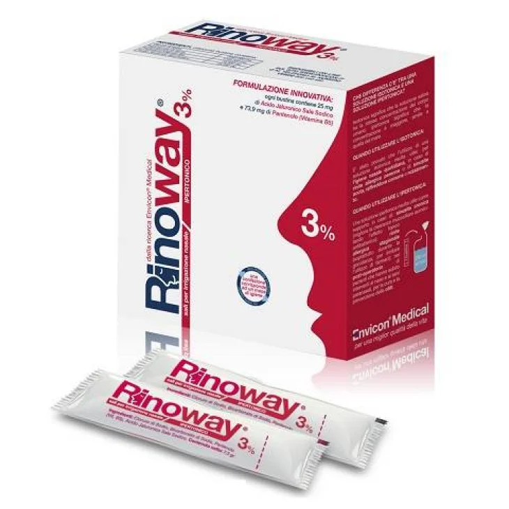 Rinoway 3% Sali per irrigazione nasale ipertonico 15 bustine x 7,5 g
