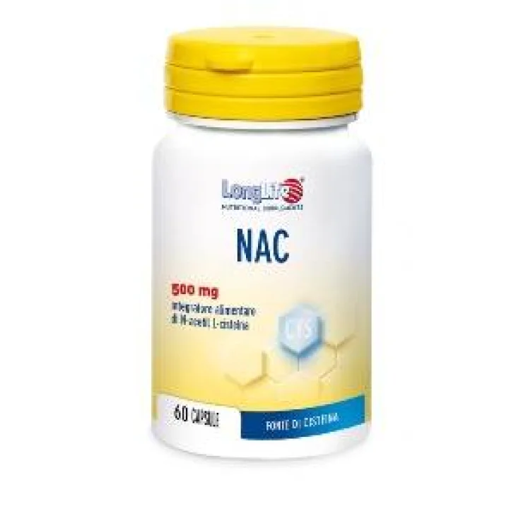 Longlife Nac N-acetil L-Cisteina Integratore 60 capsule vegetali