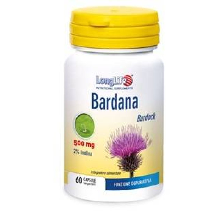 Longlife Bardana 500 mg Integratore Drenante 60 Capsule Vegetali