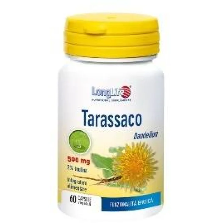 Longlife Tarassaco 500 MG Integratore Funzione Digestiva 60 capsule