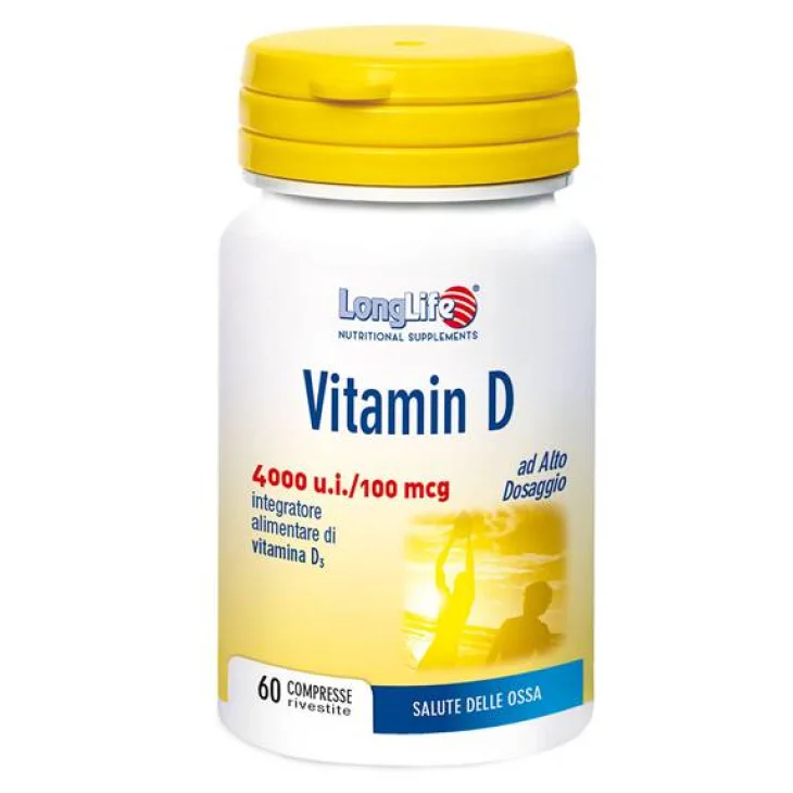 Longlife Vitamin D 4000 UI Integratore Vitamina D3 60 compresse