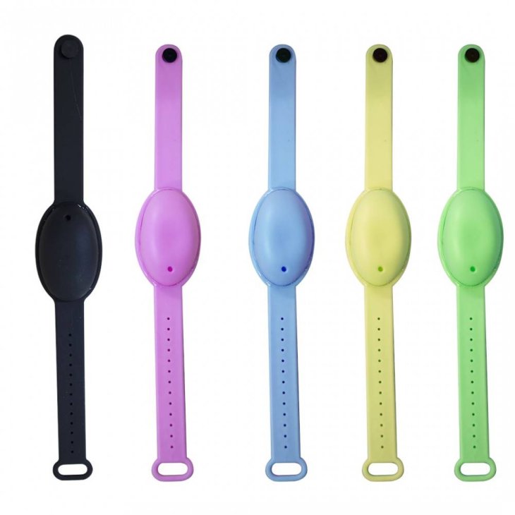 Bracciale Dispenser in Silicone per Disinfettante Mani + Bottiglia Ricaricabile Vari Colori