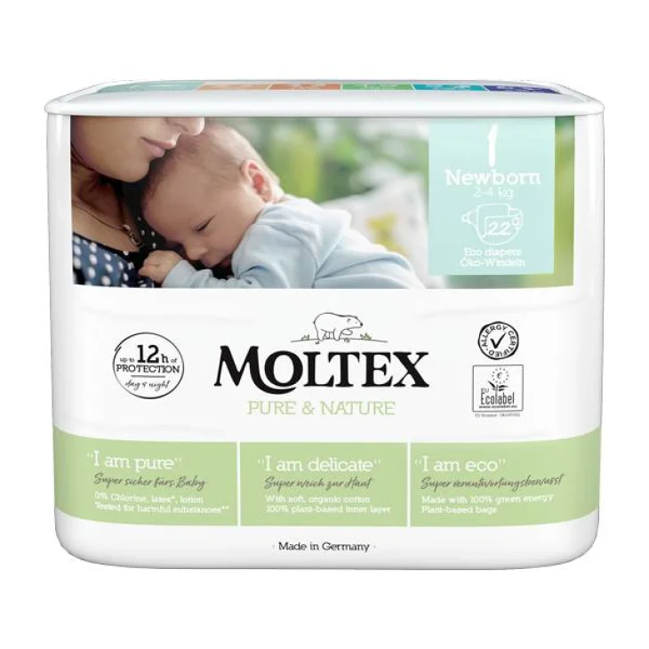 Moltex Pure&Nature New Born Taglia 1 Pannolini 2-4 kg
