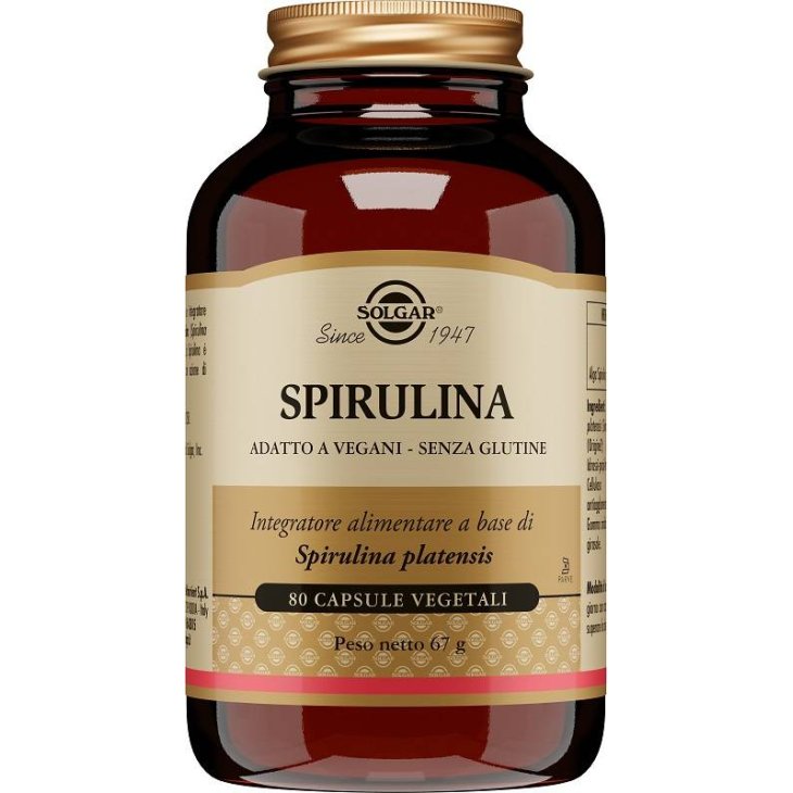 Solgar Spirulina Integratore Ricostituente 80 Capsule Vegetali