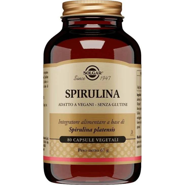 Solgar Spirulina Integratore Ricostituente 80 Capsule Vegetali