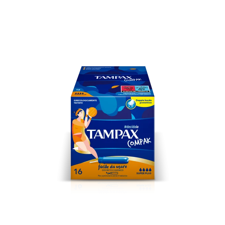 Tampax Compak Super Plus Assorbente Interno 16 Pezzi
