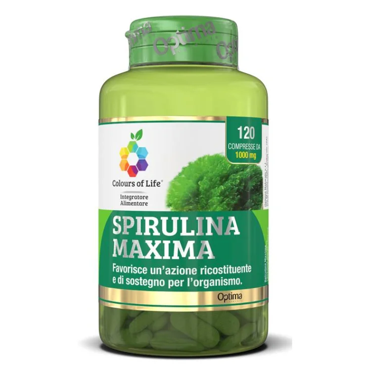 Colours of Life Spirulina Maxima Integratore Ricostituente 120 compresse