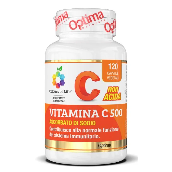 Colours of Life Vitamina C 500 Integratore di Vitamina C 120 Capsule