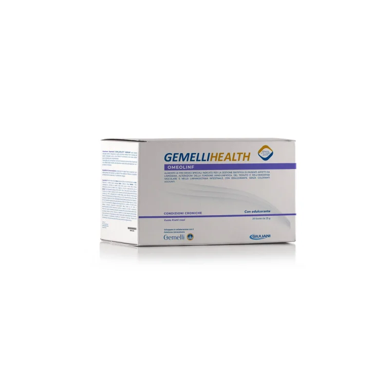 GemelliHealth Omeolinf Alimento ai Fini Medici Speciali Gusto Frutti Rossi 20 bustine
