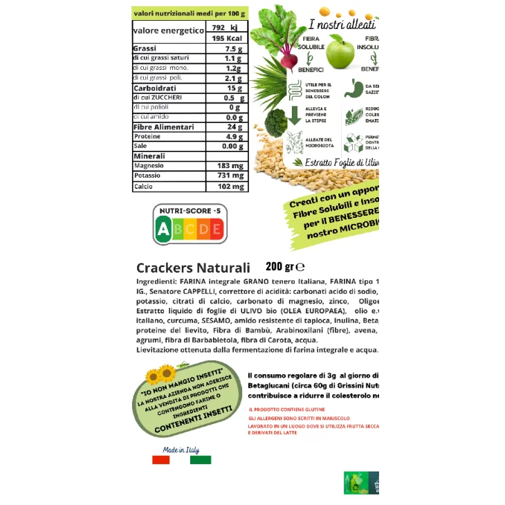 Nutrirsi NutriCracker Crackers a basso indice glicemico 200 g