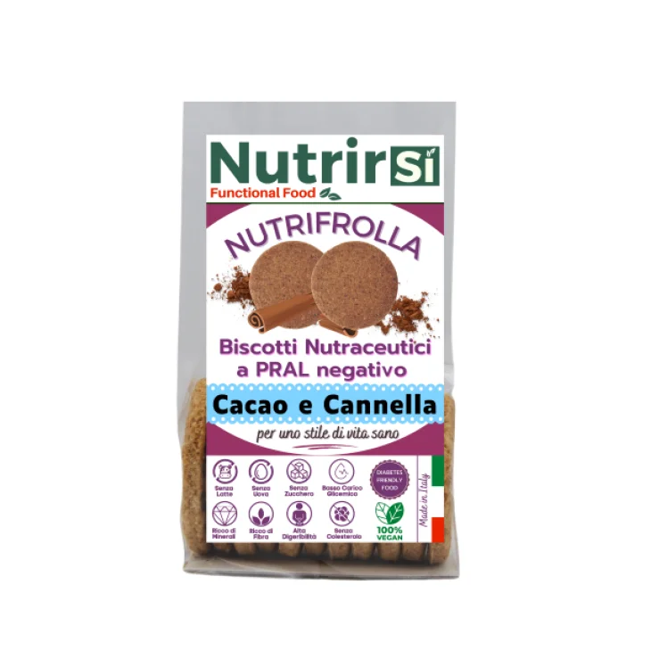 NutrirSi Nutrifrolla Cacao e Cannella Biscotti a basso carico glicemico 250 g