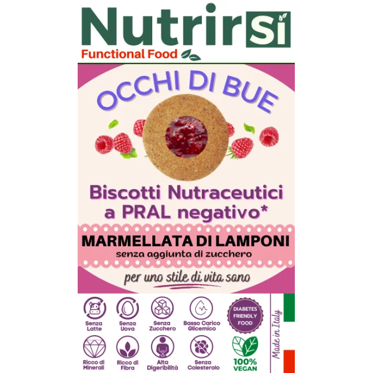 NutrirSi Biscotto & Marmellata Lampone a basso carico glicemico 200 g