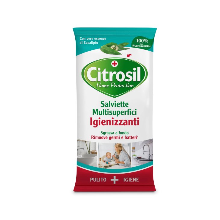 Citrosil Home Protection Salviette Multisuperfici Igienizzanti Eucalipto 40 panni