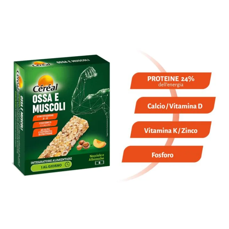 Cereal Ossa e Muscoli Integratore in Barrette 6 pezzi