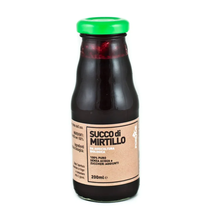 Forlive Succo di Mirtillo Biologico e Senza Zuccheri Aggiunti 200 ml